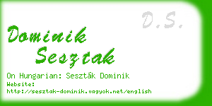 dominik sesztak business card