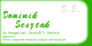 dominik sesztak business card